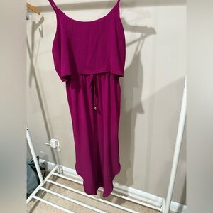 Elegant Magenta Maxi Dress